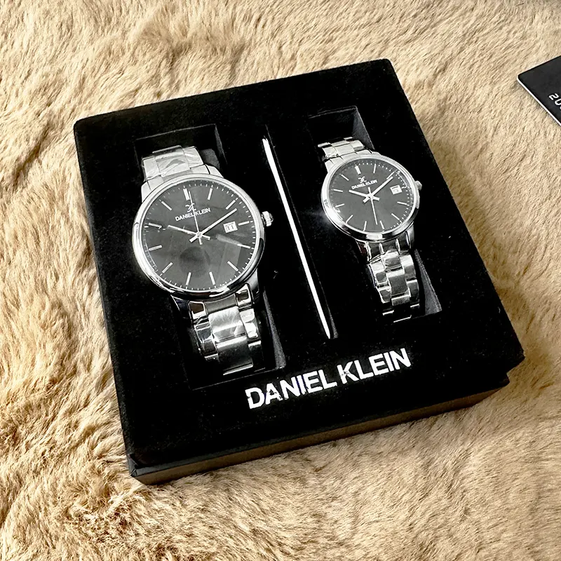 Daniel Klein Black Dial Couple Set- DK.1.13298-2